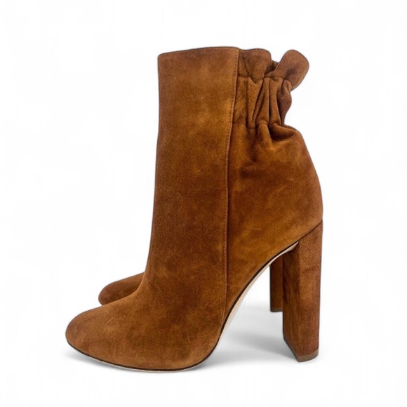 NEW Christian DIOR Brown Suede CD Logo Block Heel Ankle Boots Size EU36.5 - Picture 4 of 10